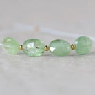 Natural Green Kyanite Oval Beads Faceted 4 PCs 7x9mm Genuine Gemstone for DIY Jewelry Making Earrings Supplies