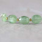 Natural Green Kyanite Oval Beads Faceted 4 PCs 7x9mm Genuine Gemstone for DIY Jewelry Making Earrings Supplies