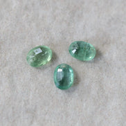 Natural Green Kyanite Oval Beads Faceted Briolette Top Center Drilled Genuine Gemstone for DIY Jewelry Making Earrings Supplies