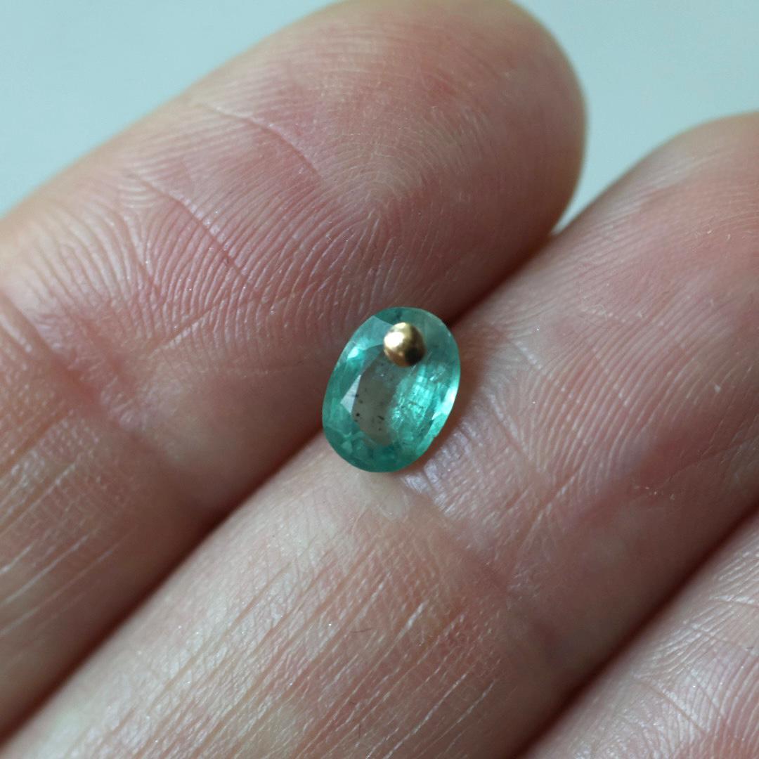 Natural Green Kyanite Oval Beads Faceted Briolette Top Center Drilled Genuine Gemstone for DIY Jewelry Making Earrings Supplies