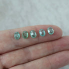Natural Green Kyanite Oval Beads Faceted Briolette Top Center Drilled Genuine Gemstone for DIY Jewelry Making Earrings Supplies
