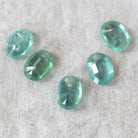 Natural Green Kyanite Oval Beads Faceted Briolette Top Center Drilled Genuine Gemstone for DIY Jewelry Making Earrings Supplies