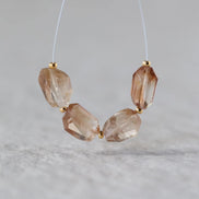 Natural Imperial Topaz Nugget Beads Chunks 4 Pcs Natural Gemstone Beads for Jewelry Making Earrings Pendants