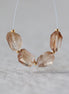 Natural Imperial Topaz Nugget Beads Chunks 4 Pcs Natural Gemstone Beads for Jewelry Making Earrings Pendants