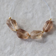 Natural Imperial Topaz Nugget Beads Chunks 4 Pcs Natural Gemstone Beads for Jewelry Making Earrings Pendants
