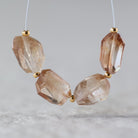 Natural Imperial Topaz Nugget Beads Chunks 4 Pcs Natural Gemstone Beads for Jewelry Making Earrings Pendants