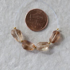 Natural Imperial Topaz Nugget Beads Chunks 4 Pcs Natural Gemstone Beads for Jewelry Making Earrings Pendants