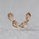 Natural Imperial Topaz Nugget Beads Chunks 4 Pcs Natural Gemstone Beads for Jewelry Making Earrings Pendants