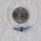 Natural London Blue Topaz Oval Bead Faceted Rondelle Natural Gemstone for DIY Jewelry Making Supplies Necklace