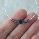 Natural London Blue Topaz Oval Bead Faceted Rondelle Natural Gemstone for DIY Jewelry Making Supplies Necklace