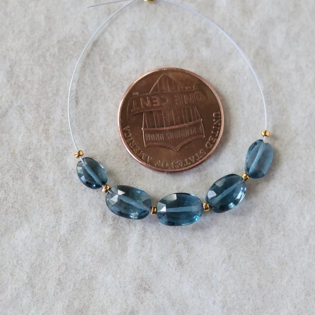4x6mm London Blue Topaz Beads – Faceted Oval Natural Gemstone