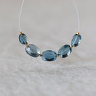 4x6mm London Blue Topaz Beads – Faceted Oval Natural Gemstone