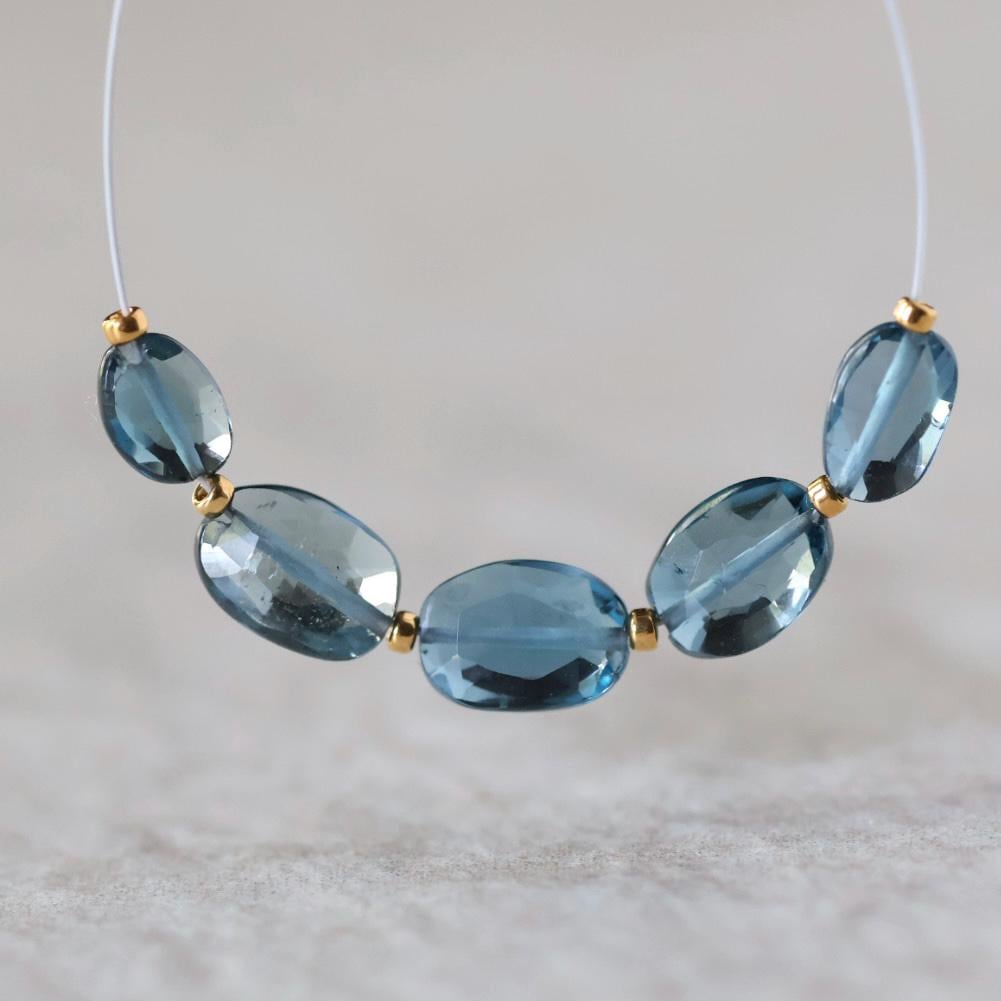 4x6mm London Blue Topaz Beads – Faceted Oval Natural Gemstone