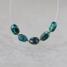 Natural Malachite Chrysocolla Oval Beads Smooth 5x8mm Genuine Malacholla Nuggets Gemstone for DIY Jewelry Making