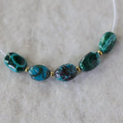Natural Malachite Chrysocolla Oval Beads Smooth 5x8mm Genuine Malacholla Nuggets Gemstone for DIY Jewelry Making