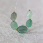Natural Matte Green Fluorite Oval Bead 6 Pcs 6-9mm Gemstone Beads DIY Jewelry Making Necklace Earrings