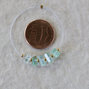 Natural Nigerian Emerald Stick Beads Tube 5-6mm Raw Emerald Gemstone for DIY Jewelry Making Earrings Pendant Supplies