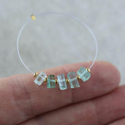 Natural Nigerian Emerald Stick Beads Tube 5-6mm Raw Emerald Gemstone for DIY Jewelry Making Earrings Pendant Supplies