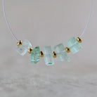 Natural Nigerian Emerald Stick Beads Tube 5-6mm Raw Emerald Gemstone for DIY Jewelry Making Earrings Pendant Supplies