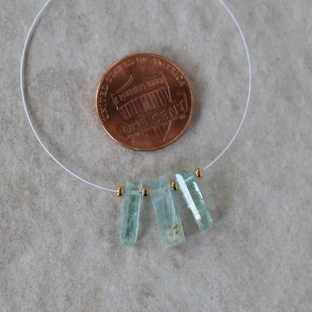 Natural Nigerian Emerald Stick Beads Tube Briolettes 12-13mm Raw Emerald Gemstone for DIY Jewelry Making Earrings Pendant Supplies