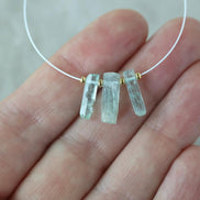 Natural Nigerian Emerald Stick Beads Tube Briolettes 12-13mm Raw Emerald Gemstone for DIY Jewelry Making Earrings Pendant Supplies