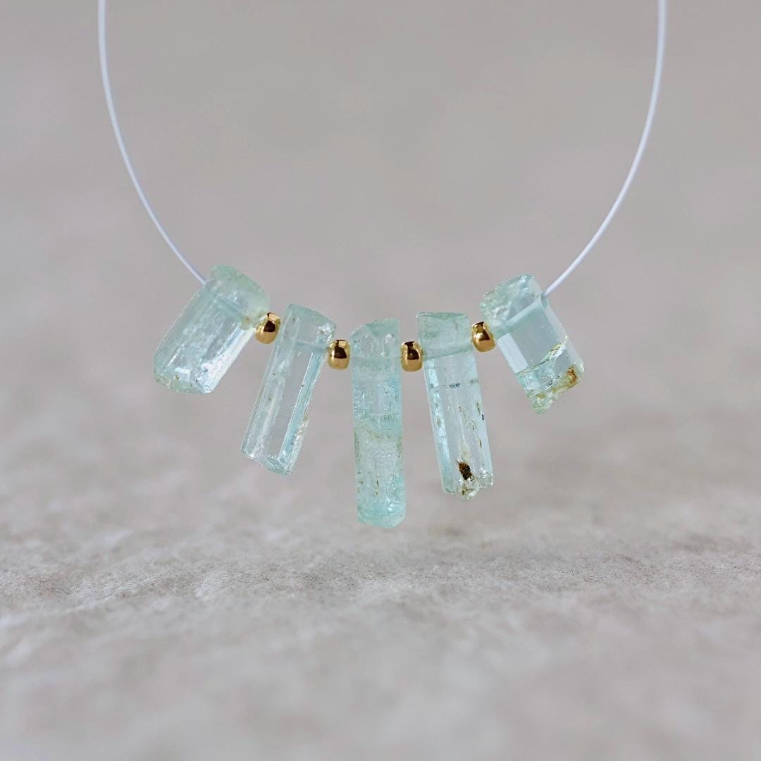 Natural Nigerian Emerald Stick Beads Tube Briolettes 8-15mm Raw Emerald Gemstone for DIY Jewelry Making Earrings Pendant Supplies
