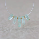 Natural Nigerian Emerald Stick Beads Tube Briolettes 8-15mm Raw Emerald Gemstone for DIY Jewelry Making Earrings Pendant Supplies
