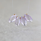 16mm Pink Amethyst Marquise Beads – Faceted Briolette Natural Gemstone
