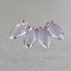 16mm Pink Amethyst Marquise Beads – Faceted Briolette Natural Gemstone