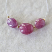 Natural Pink Sapphire Bead Oval Smooth 10x13mm Nugget Stone Chunk Gemstone Bead for DIY Jewelry Making Pendant