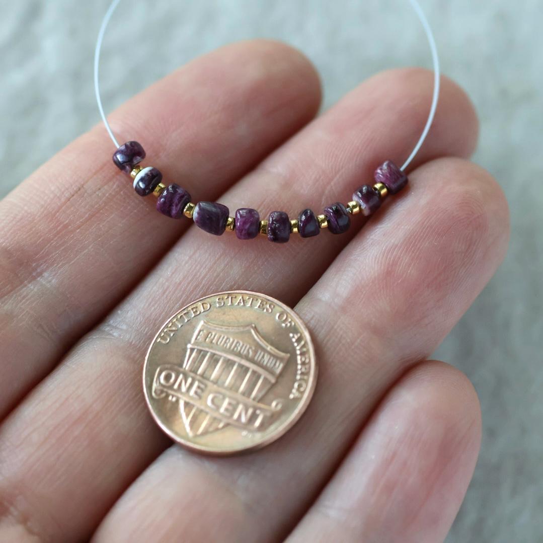 Natural Purple Spiny Oyster Bead Shell Tube Nuggets Smooth 3mm Natural Shell Accents for DIY Jewelry Making Supplies