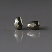 Natural Pyrite Teardrop Beads Faceted 5x7mm Nuggets Stone Chunk Gemstone Bead Jewelry Making Craft Gift Beads March Birthstone