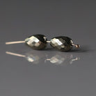 Natural Pyrite Faceted Teardrop Bead 5x7mm, 1 Pc
