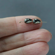 Natural Pyrite Faceted Teardrop Bead 5x7mm, 1 Pc