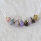 Natural Raw Multi Sapphire Nugget Beads Rough Colorful Sapphire Chunks Gemstone for DIY Jewelry Making