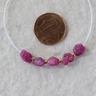Natural Raw Ruby Nugget Beads 5-6mm Stone Rough Chunks Gemstone for DIY Jewelry Making