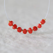 Natural Sardinia Italian Coral Tube Beads 3mm Sticks Genuine Undyed Red Coral for DIY Jewelry Making Gift for crafter