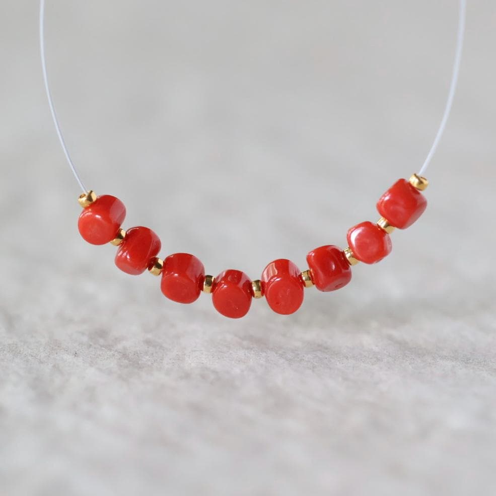 Natural Sardinia Italian Coral Tube Beads 3mm Sticks Genuine Undyed Red Coral for DIY Jewelry Making Gift for crafter