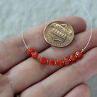 Natural Sardinia Italian Coral Tube Beads 3mm Sticks Genuine Undyed Red Coral for DIY Jewelry Making Gift for crafter