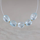 Natural Sky Blue Topaz Oval Beads Faceted 6x9mm 5 Pcs Genuine Gemstone for DIY Jewelry Making