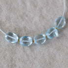 Natural Sky Blue Topaz Oval Beads Faceted 6x9mm 5 Pcs Genuine Gemstone for DIY Jewelry Making