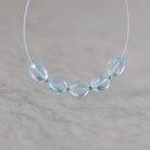 Natural Sky Blue Topaz Oval Beads Faceted 6x9mm 5 Pcs Genuine Gemstone for DIY Jewelry Making