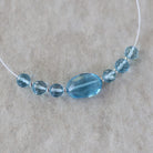 Natural Swiss Blue Topaz Faceted Beads Round Oval Genuine Gemstone for DIY Jewelry Making Supplies Pendants
