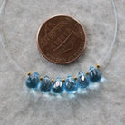 Natural Swiss Blue Topaz Faceted Briolette Beads Tear Drops 7mm x 5mm 6 Pcs Gemstone for DIY Jewelry Making