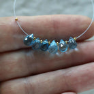 Natural Swiss Blue Topaz Faceted Briolette Beads Tear Drops 7mm x 5mm 6 Pcs Gemstone for DIY Jewelry Making