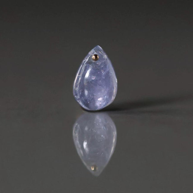 Natural Tanzanite Smooth Briolette Bead 8x11mm Teardrop Top Center Drilled Stone Gemstone Bead for DIY Jewelry Making Pendant