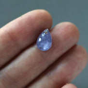 Natural Tanzanite Smooth Briolette Bead 8x11mm Teardrop Top Center Drilled Stone Gemstone Bead for DIY Jewelry Making Pendant