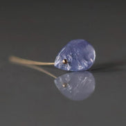 Natural Tanzanite Smooth Briolette Bead 8x11mm Teardrop Top Center Drilled Stone Gemstone Bead for DIY Jewelry Making Pendant