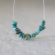 Natural Turquoise Chip Beads Nuggets Smooth 4-7mm 2” strand Vintage Turquoise Gemstone Beads DIY Jewelry Making December Birthstone