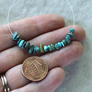 Natural Turquoise Chip Beads Nuggets Smooth 4-7mm 2” strand Vintage Turquoise Gemstone Beads DIY Jewelry Making December Birthstone